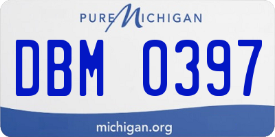 MI license plate DBM0397