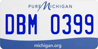MI license plate DBM0399
