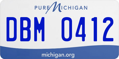 MI license plate DBM0412