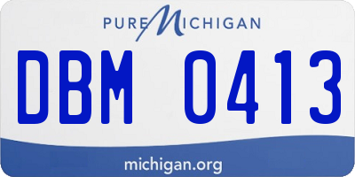MI license plate DBM0413