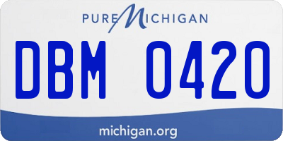 MI license plate DBM0420