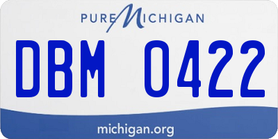 MI license plate DBM0422