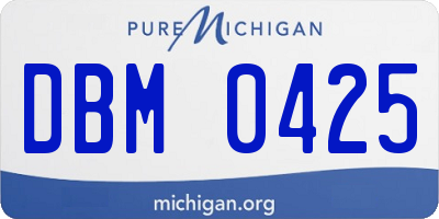 MI license plate DBM0425