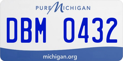 MI license plate DBM0432