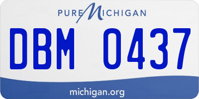 MI license plate DBM0437