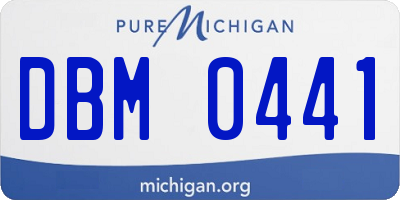 MI license plate DBM0441