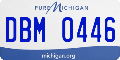 MI license plate DBM0446