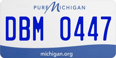 MI license plate DBM0447