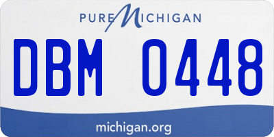 MI license plate DBM0448