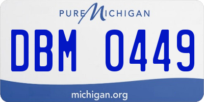 MI license plate DBM0449