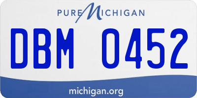 MI license plate DBM0452