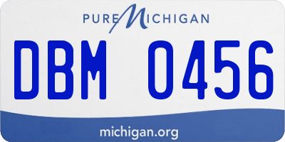 MI license plate DBM0456