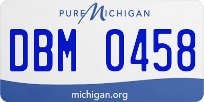 MI license plate DBM0458
