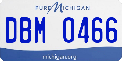 MI license plate DBM0466