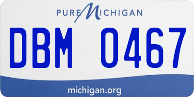 MI license plate DBM0467