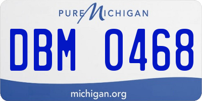 MI license plate DBM0468