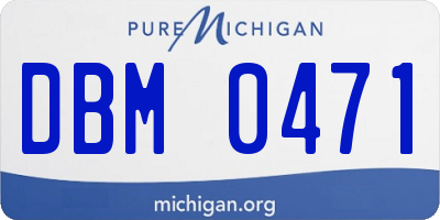 MI license plate DBM0471