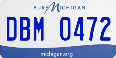 MI license plate DBM0472