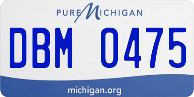 MI license plate DBM0475