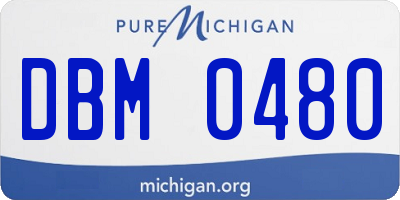 MI license plate DBM0480