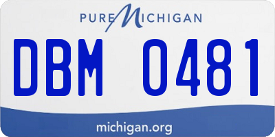 MI license plate DBM0481