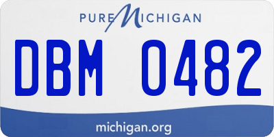MI license plate DBM0482