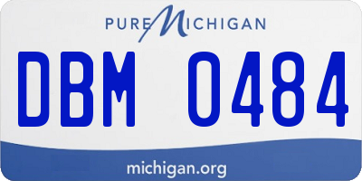 MI license plate DBM0484