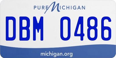 MI license plate DBM0486