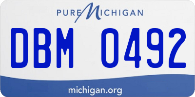 MI license plate DBM0492