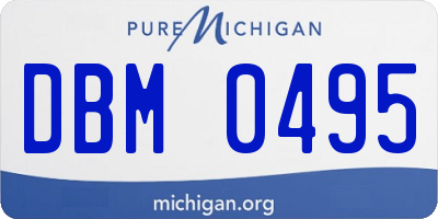 MI license plate DBM0495