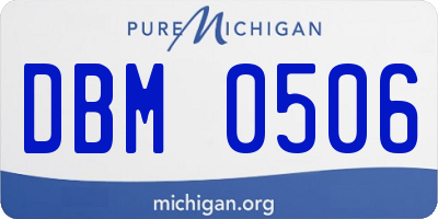 MI license plate DBM0506
