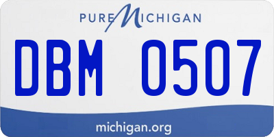 MI license plate DBM0507