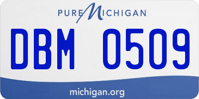 MI license plate DBM0509
