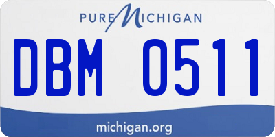 MI license plate DBM0511