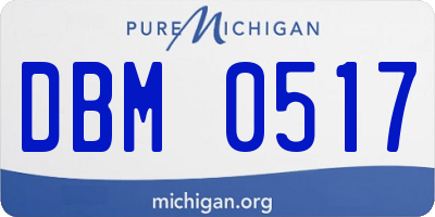 MI license plate DBM0517