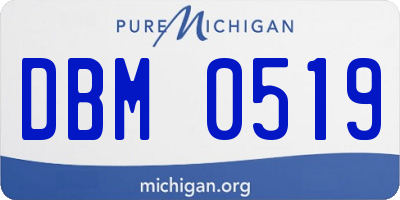 MI license plate DBM0519