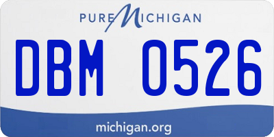 MI license plate DBM0526