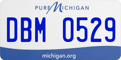 MI license plate DBM0529