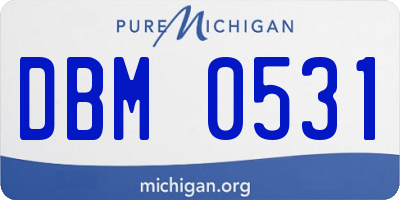 MI license plate DBM0531