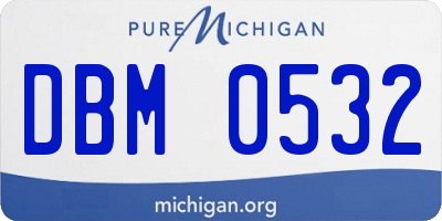 MI license plate DBM0532