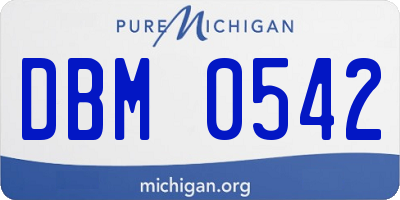 MI license plate DBM0542