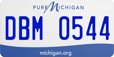 MI license plate DBM0544