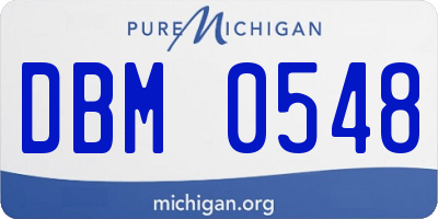 MI license plate DBM0548