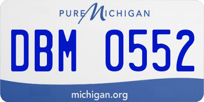 MI license plate DBM0552
