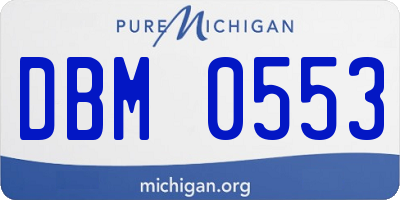 MI license plate DBM0553