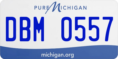 MI license plate DBM0557
