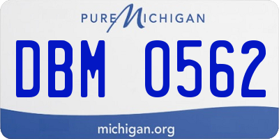 MI license plate DBM0562