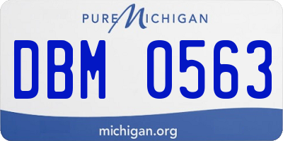 MI license plate DBM0563