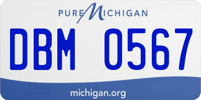 MI license plate DBM0567