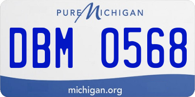 MI license plate DBM0568